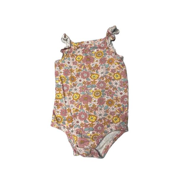 Carter’s 24M Toddler Girls Tank Snap Suit | Floral Boho Hippie Style - Picture 1 of 7
